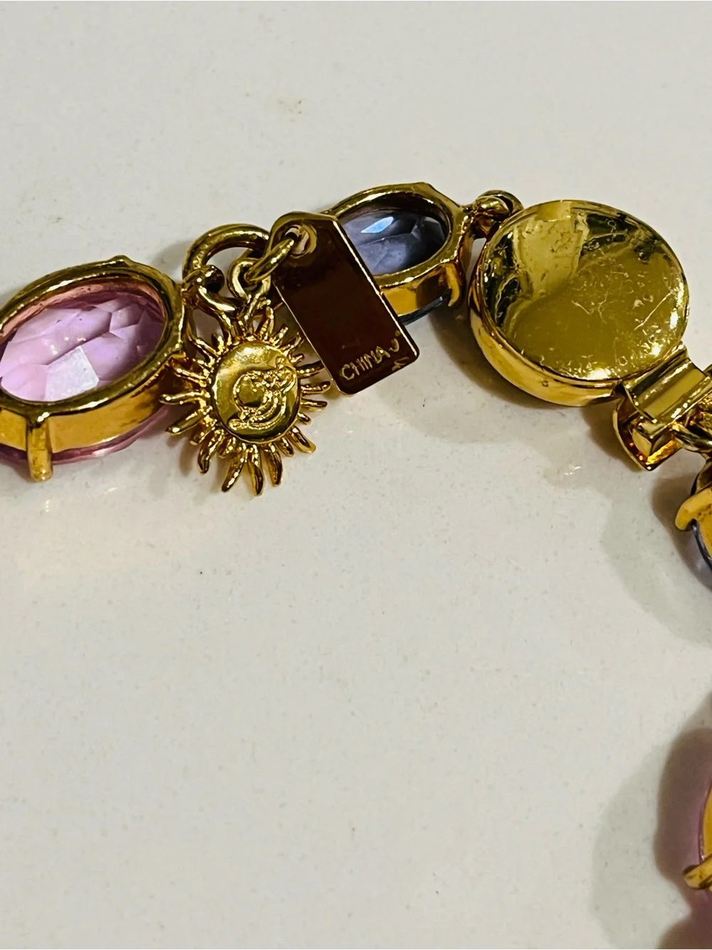 Tony Duquette collaboration with Coach Duchess of Windsor Bib Crystal Necklace.